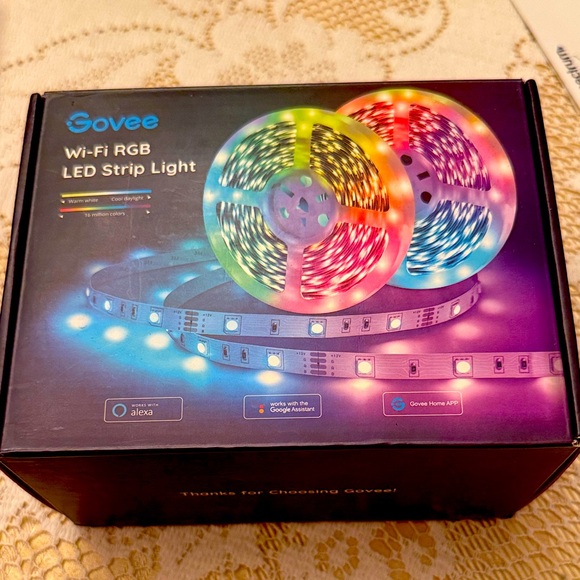 Govee wi-fi RGB LED strip Light H6142 two 16.4 multi-color ww Alexa & Google NEW - Picture 1 of 17